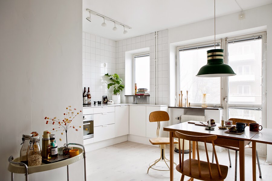 Apartamento de 53m2 decorado con aires de los años&nbsp;60.